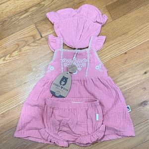 Pink Baby Dress 3 Piece Set